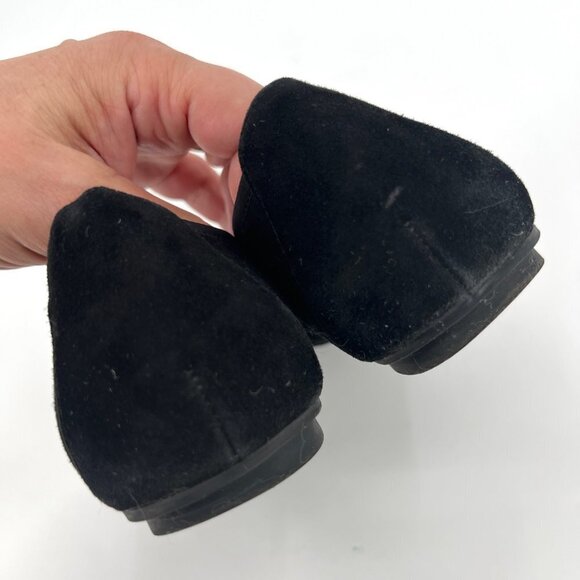 Vionic Minna Ballet Flats Cap Toe Black Suede Size 6.5 - Picture 2 of 7